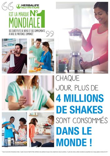 Affiche shake petit dejeuner